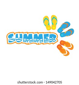 Sommerferien - Vorlagengrafik für Design