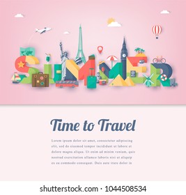Summer holidays. Travel and Tourism concept. Summer vacation. Vector illustration