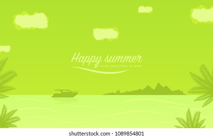 Summer holidays tropical background. Vector