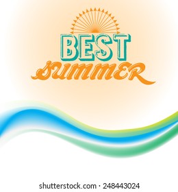 Summer holidays typography, summer design poster