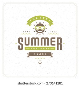 Summer holidays typography for poster, greeting card or other design vector background. Summer holidays typography for poster, greeting card or other design vector background.
