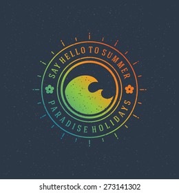 Summer holidays typography for poster, greeting card or other design vector background. 