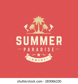 Summer holidays typography for poster, greeting card or other design vector background. 