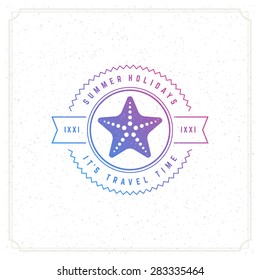 Summer holidays typography for poster, greeting card or other design vector background. 