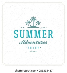 Summer holidays typography for poster, greeting card or other design vector background. 