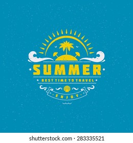 Summer holidays typography for poster, greeting card or other design vector background. 