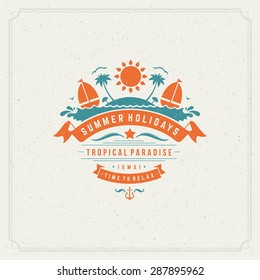 Summer holidays typography for poster, greeting card or other design vector background. 