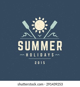Summer holidays typography for poster, greeting card or other design vector background. 
