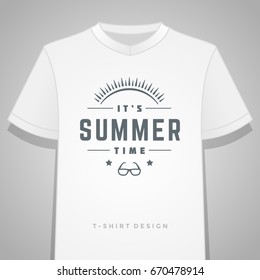 Summer holidays typography tee shirt print graphics vector illustration. Badge or label stamp for t-shirt apparel design.