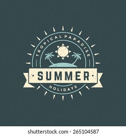 Summer holidays typography for t-shirt, apparel, poster, greeting card or other design vector background. 