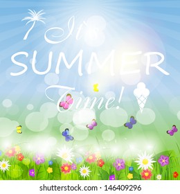 Summer holidays vector background.