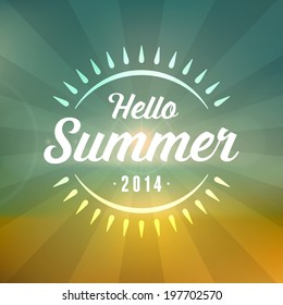Summer holidays vector background. Summer beach vacation and tropical paradise for your design vector illustration. 
