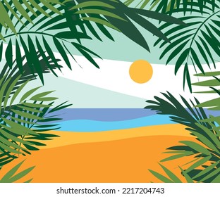 Sommerferien, Vektorhintergrund, Illustration