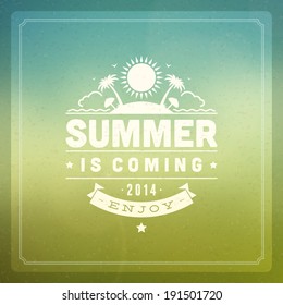 Summer holidays vector background. Summer message for your design vector illustration. 