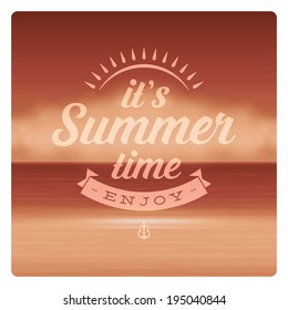 Summer holidays vector background. Summer message for your design vector illustration. 