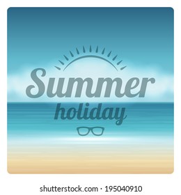 Summer holidays vector background. Summer message for your design vector illustration. 
