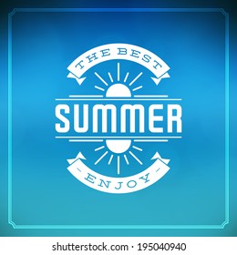 Summer holidays vector background. Summer message for your design vector illustration. 