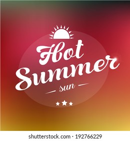 Summer holidays vector background with text design. Hot Summer