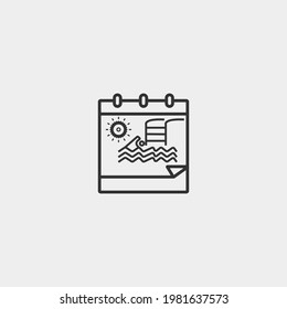 Summer holidays vector icon illustration