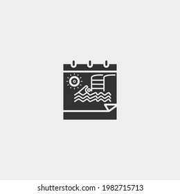Ilustración de icono vectorial de vacaciones de verano