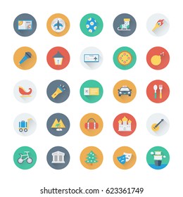 Verano y Días festivos Vector Iconos 11