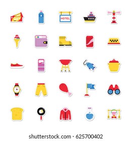 Summer and Holidays Vector Icons 16