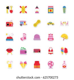 Summer and Holidays Vector Icons 17