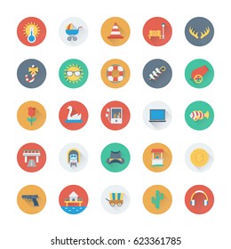 Summer and Holidays Vector Icons 19