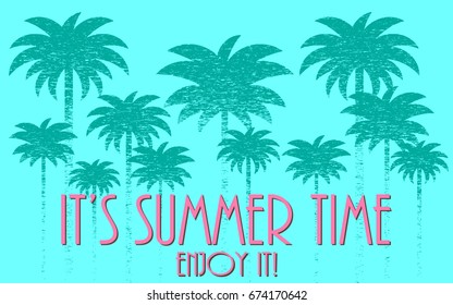 Summer. Summer holidays vector illustration. Colorful banner. 