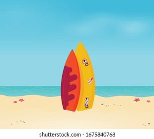 Sommerferien Vektorillustration Illustration, flaches Design, Strand