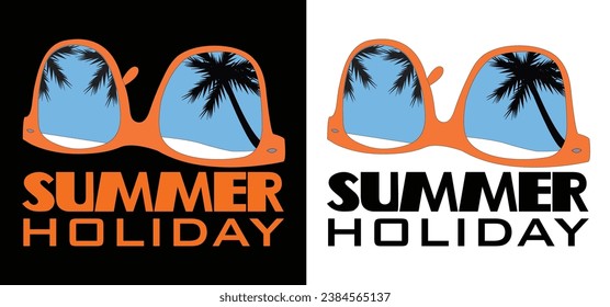 Summer Holidays Vector T Shirt Design