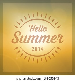 Summer holidays vector typography. Summer vacation message retro design vector background. 