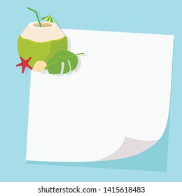 In summer holiday,Summer background .greeting card and letter paper