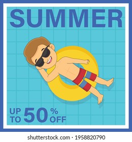 In summer holiday,Summer background .Sale Vector illustration