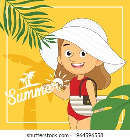 In summer holiday,Summer background .Sale Vector illustration
