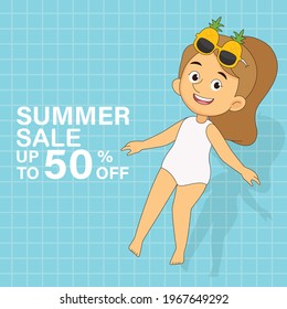 In summer holiday,Summer background .Sale Vector illustration