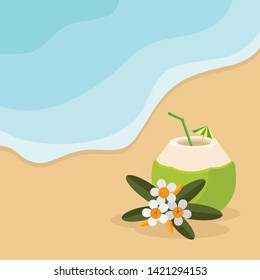 In summer holiday,Summer beach background with sea