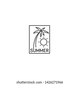 Summer holiday.Vector logo icon template