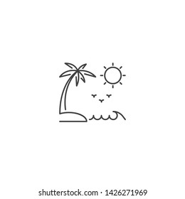 Summer holiday.Vector logo icon template