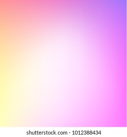 Summer holographic background. Vibrant blur iridescent design. Foil neon trendy rainbow banner. Pastel future element. Modern gradient cover. Foil holographic design. Bright soft gradient color. 