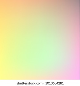 Summer holographic background. Vibrant blur iridescent design. Foil neon trendy rainbow banner. Pastel future element. Modern gradient cover. Foil holographic design. Bright soft gradient color. 