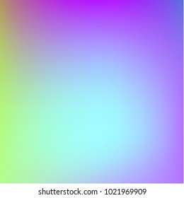 Summer holographic background. Vibrant blur iridescent design. Foil neon trendy rainbow banner. Pastel future element. Modern gradient cover. Foil holographic design. Bright soft gradient color. 