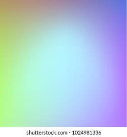 Summer holographic background. Vibrant blur iridescent design. Foil neon trendy rainbow banner. Pastel future element. Modern gradient cover. Foil holographic design. Bright soft gradient color. 