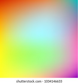 Summer holographic background. Vibrant blur iridescent design. Foil neon trendy rainbow banner. Pastel future element. Modern gradient cover. Foil holographic design. Bright soft gradient color. 