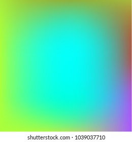 Summer holographic background. Vibrant blur iridescent design. Foil neon trendy rainbow banner. Pastel future element. Modern gradient cover. Foil holographic design. Bright soft gradient color. 