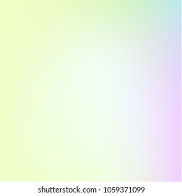 Summer holographic background. Vibrant blur iridescent design. Foil neon trendy rainbow banner. Pastel future element. Modern gradient cover. Foil holographic design. Bright soft gradient color. 