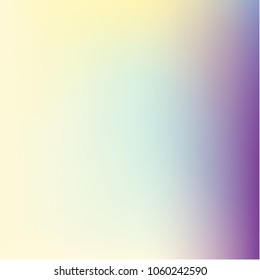 Summer holographic background. Vibrant blur iridescent design. Foil neon trendy rainbow banner. Pastel future element. Modern gradient cover. Foil holographic design. Bright soft gradient color. 