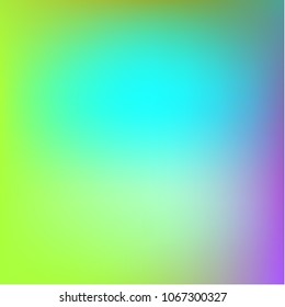Summer holographic background. Vibrant blur iridescent design. Foil neon trendy rainbow banner. Pastel future element. Modern gradient cover. Foil holographic design. Bright soft gradient color. 