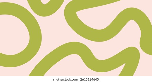 Summer horizontal abstract background with hand drawn wavy lines and typography art. Modern art minimalist design template concept