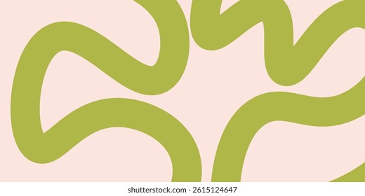 Summer horizontal abstract background with hand drawn wavy lines and typography art. Modern art minimalist design template concept